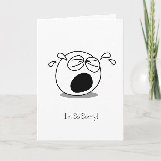 ごめんね泣き叫び顔 カード (正面)