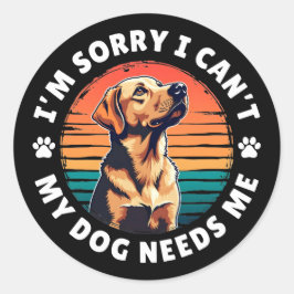 ごめんね犬が必要なの ラウンドシール