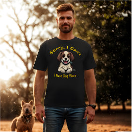 ごめんね犬の予定のレトロが無おもしろいい Tシャツ