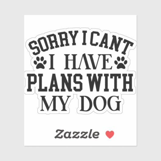 ごめんね犬の愛犬と予定が入らないの シール (シート)