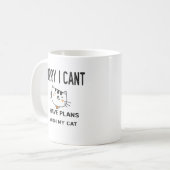 ごめんね猫と予定が入ってない コーヒーマグカップ (正面左)