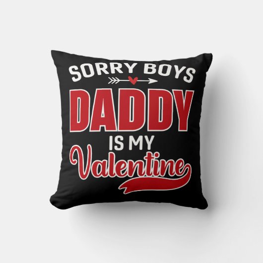 ごめんね男の子パパがバレンタイン クッション (正面)