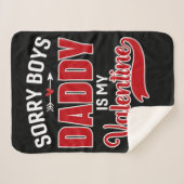 ごめんね男の子パパがバレンタイン シェルパブランケット (正面(横))
