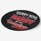 ごめんね男の子パパがバレンタイン ペーパープレート (アングル)