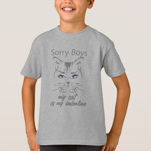 ごめんね私の猫はバレンタイン Tシャツ (正面)