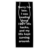 ごめんね遅いミームライフハック ワインギフトバッグ (裏面)