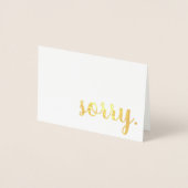 ごめんね金ゴールド 箔カード (正面)