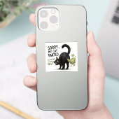 ごめんね、うちの猫がおならしちゃった 黒猫のユーモア シール (スマートフォン)