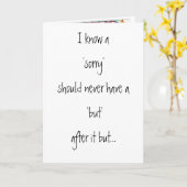 ごめんね カード (黄色い花)