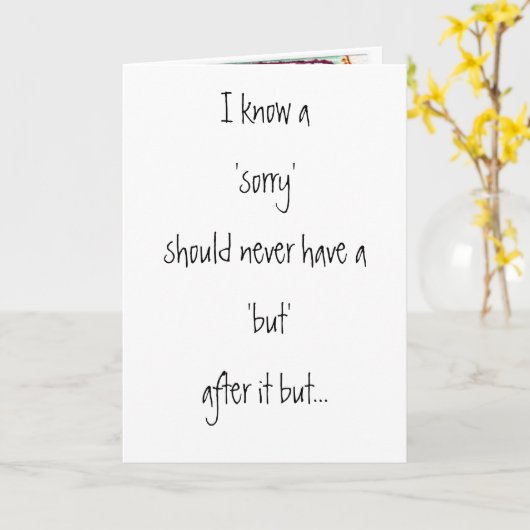 ごめんね カード (黄色い花)