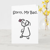 ごめんね カード (黄色い花)