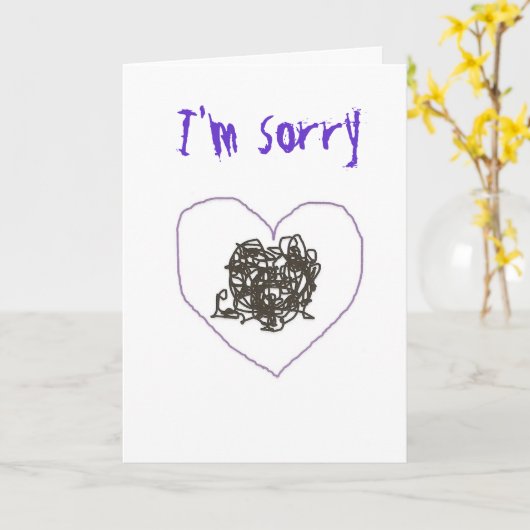 ごめんね カード (黄色い花)