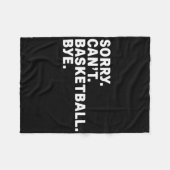 ごめんね。バスケットボール.さようなら。グラフィック フリースブランケット (正面(横))