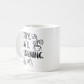 ごめんね。出来ない。ガーデニング。さようなら。 コーヒーマグカップ (正面左)