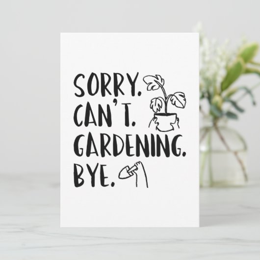 ごめんね。出来ない。ガーデニング。さようなら。 サンキューカード (スタンド正面)