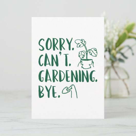ごめんね。出来ない。ガーデニング。さようなら。 サンキューカード (スタンド正面)