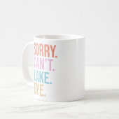 ごめんね。出来ない。湖。さようなら。 コーヒーマグカップ (正面左)