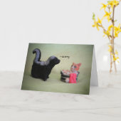 ごめんね、猫ミーム カード (黄色い花)