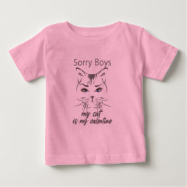 ごめんね、男子たち。私の猫がバレンタインなの ベビーTシャツ