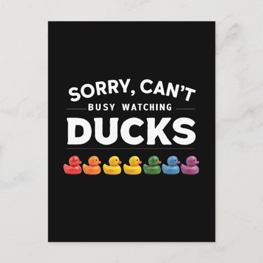 ごめんね、私はアヒルを見て忙しいる ポストカード (正面)