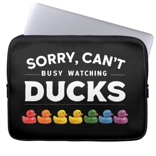 ごめんね、私はアヒルを見て忙しいる ラップトップスリーブ (正面)
