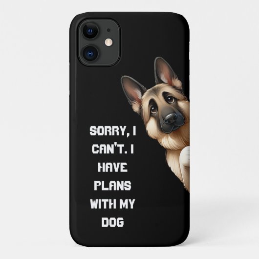 ごめんね。私は犬と一緒に葉柄を持っている Case-Mate iPhoneケース (裏面)