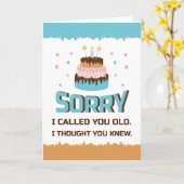 ごめんね、老けてると言った誕生日カード カード (黄色い花)