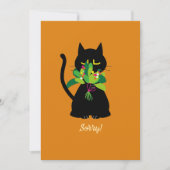 ごめんね！黒おもしろい猫グリーティングカード🐈⬛ シーズンカード (正面)