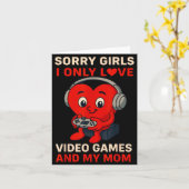 ごめんね Girlsはゲームが好きなのよ そして母のバレンタイン カード (黄色い花)