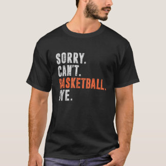 ごめんはバスケットボールバイおもしろいヴィンテージレトロDis Tシャツ