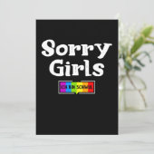 ごめんガールズレズビアンゲイバイセクシュアルトランスジェンダーギフト 招待状 (スタンド正面)