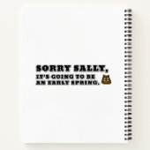 ごめんサリー、早い春だ ノートブック (裏面)
