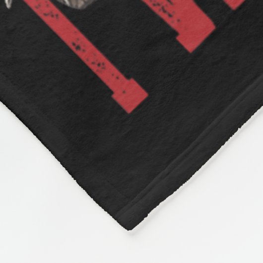 ごめんサンタ私はフェラルラクーンサンタクリスマス フリースブランケット (角)