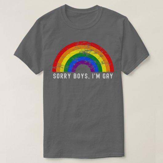 ごめん男の子imゲイレインボーLgbtqプライドゲイの権利M Tシャツ (デザイン正面)