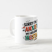 ごめん遅い コーヒーマグカップ (正面左)