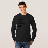 ごめん+バイできない - おもしろ空手 Tシャツ (正面フル)