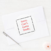 ごめん…勉強。 ラウンドシール (封筒)