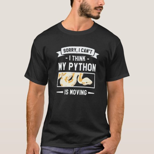 ごめん 無理 ヘビが動いてる気がする Python Tシャツ (正面)