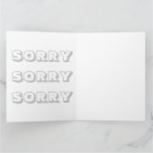 ごめん、白黒モダンはっきりした カード (内部)