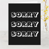 ごめん、白黒モダンはっきりした カード (黄色い花)