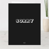 ごめん、白黒モダンはっきりした カード (裏面)