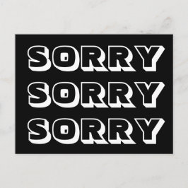 ごめん、白黒モダンはっきりした ポストカード