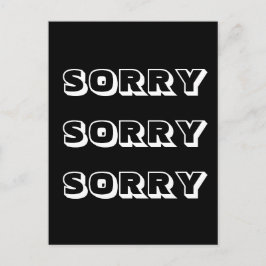 ごめん、白黒モダンはっきりした ポストカード