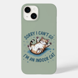 "ごめん、行けない。家猫なんだ" ねこ ネタ スマホケース Case-Mate iPhone 14ケース