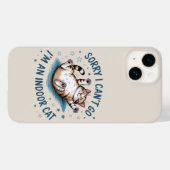 "ごめん、行けない。家猫なんだ" 面白い Case-Mate iPhoneケース (裏面 (横))