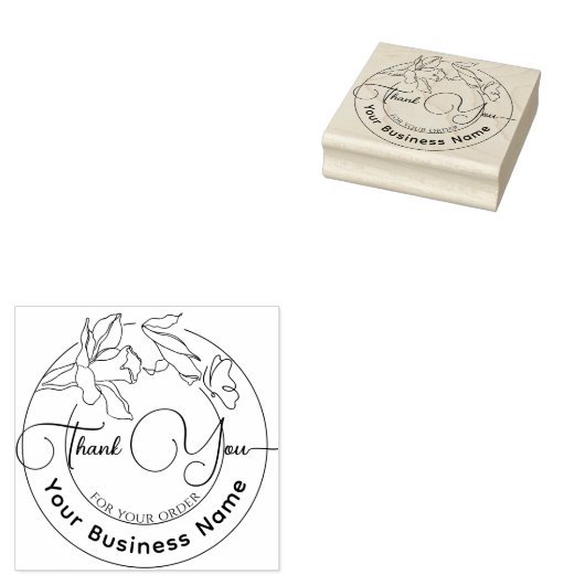 ごエレガントミニマルモダンご注文ありがとうございます ラバースタンプ (押印)