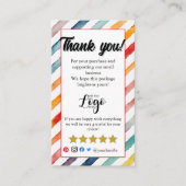 ごカスタム注文ありがとうございますカードの挿入 | ロゴの追加 名刺 (正面)