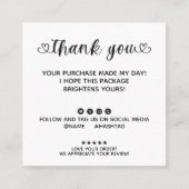 ごカスタム注文ありがとうご注文 スクエア名刺 (正面)