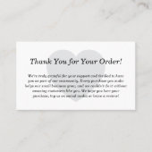 ごカスタム注文の挿入カードをありがとうございます 名刺 (正面)