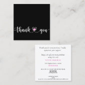 ごシンプルモダン感謝していの注文に対してスクリプトを実行する スクエア名刺 (正面/裏面)